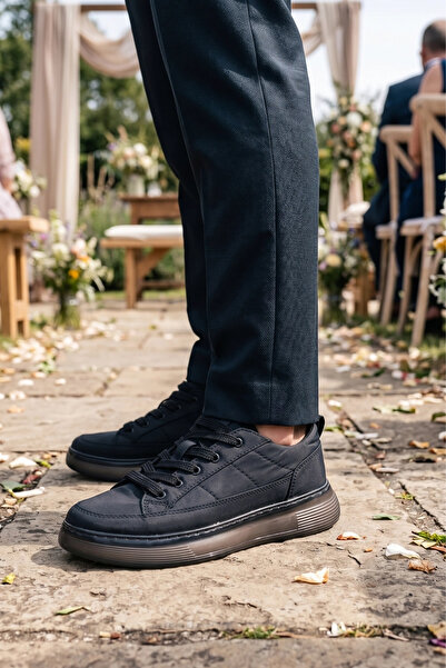 IN-STEP Indıva Men's Black Transparent Sole Modern Sneaker - Casual and Speci...