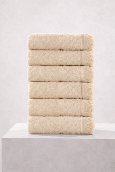 Anılsan Σετ 6 πετσετών χεριών Agora Cream - 50x80 εκ., 170 γρ., 100% βαμβάκι,...