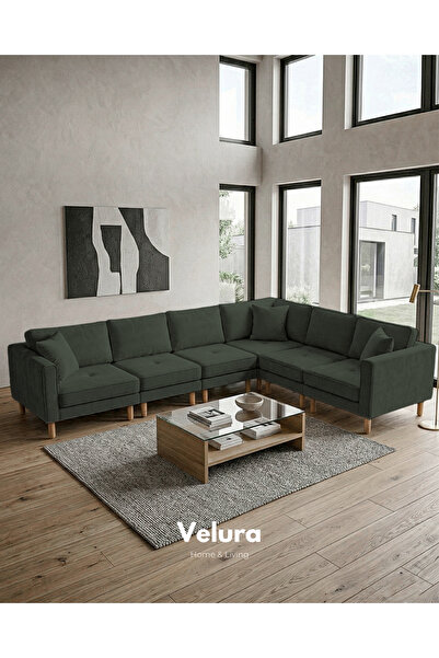 Velura Home & Living Armin Akıllı 6 Modül Köşe Koltuk Takımı & Modüler Yatakl...