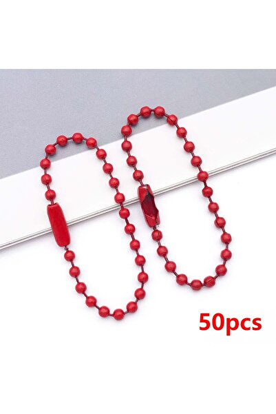 Choice1 10mm Color 3 50pcs 10cm Colorful Ball Bead Chains Fits Key Chain/Labe...