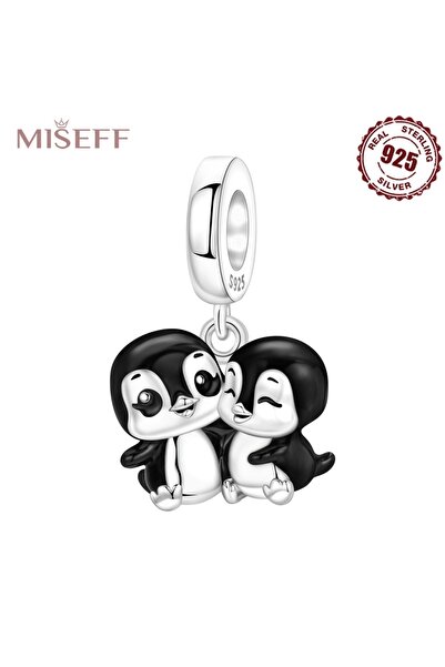 Choice4 OTC1352 MISEFF تعليقة فضة استرلينية S925 على شكل حيوانات (بطريق وراكو...