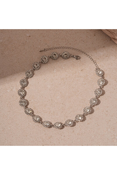 Choice1 قلادة HN1188-4 DREJEW هندسية ملونة من الكريستال للنساء، سلسلة عنق أنيقة