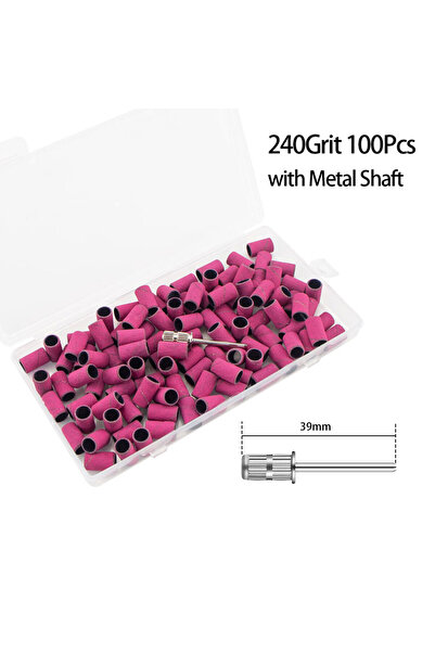 Choice Rose 240grit 100Pcs 100Pcs Rose Nail Sanding Bands Electric Machine Na...