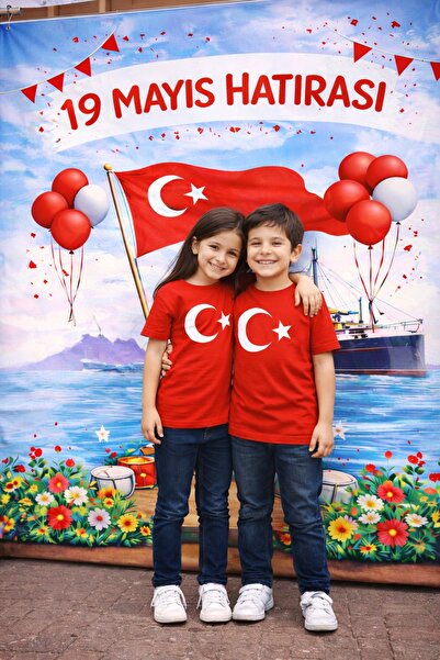Rabadon 19 Mayıs Hatırası Okul Kutlama Branda Arka Fon 100cm X 150cm