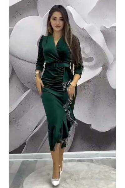 Tasha Boutique Κομψό βελούδινο φόρεμα TSH419