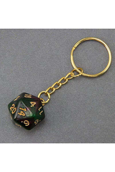 choice2 A12 D20 Dice Keychain Fashion Keyring Ornament Key Chain Pendant Men ...