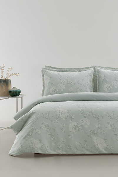 Yataş Elya Double Cotton Satin Duvet Cover Set - Nile Green