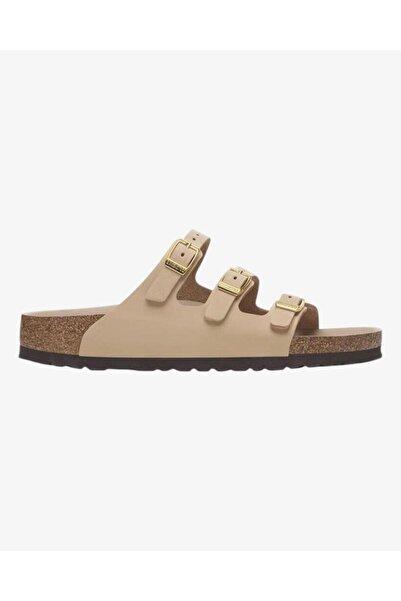 Birkenstock فلوريدا نوبوك جلد نسائي بيج شبشب 1029480