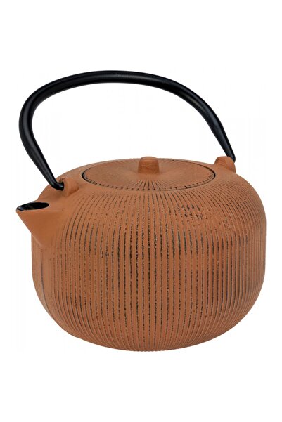 Excellent Houseware Τσαγιέρα Θόρναμπι, από χυτοσίδηρο, καφέ, 1 λίτρο, με φίλτρο.