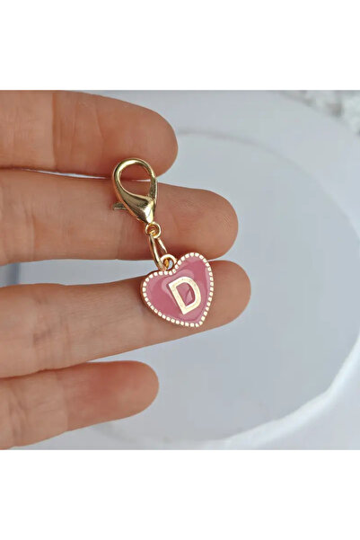 Choice14 D Cute Alphabet 26 Letters Heart Keychain For Bags Earphone Charm Pe...