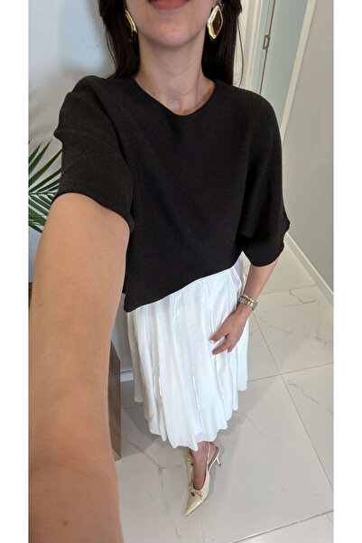 BİRCANÇİL Kontre Brown Lace Detailed Knitwear