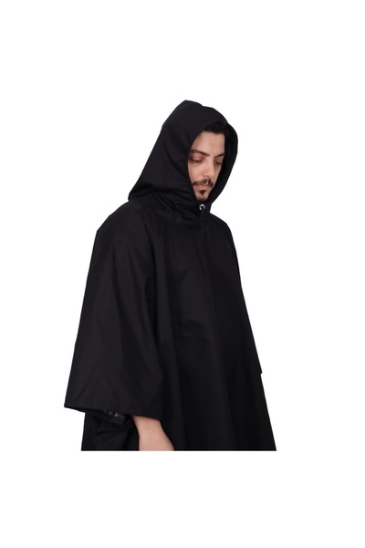 KORDAK Black Poncho - Waterproof Raincoat