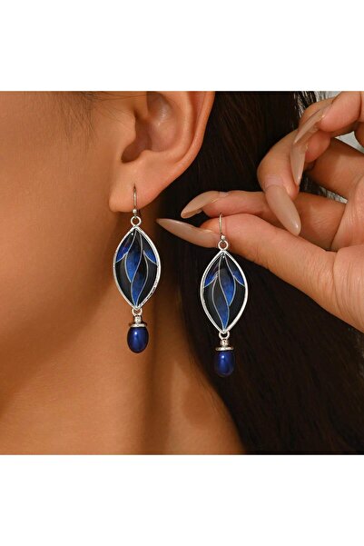 Choice Imitation Rhodium Plated Handmade Vintage Gemstone Dangle Earrings Boh...