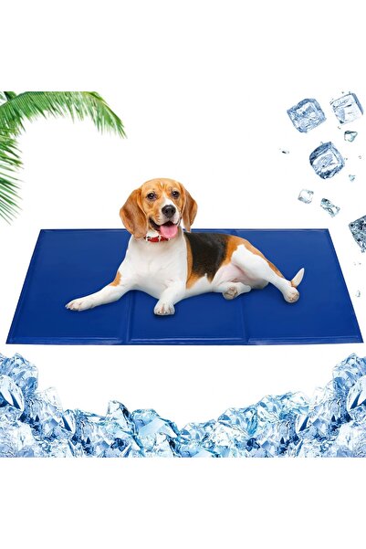 PAWZONE Ψυκτικό χαλάκι για κατοικίδια, Πολυεστέρας/Τζελ, Σκούρο μπλε, 50 x 90...