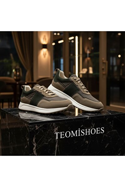 By Barretti Sand and Green Butter Sneaker