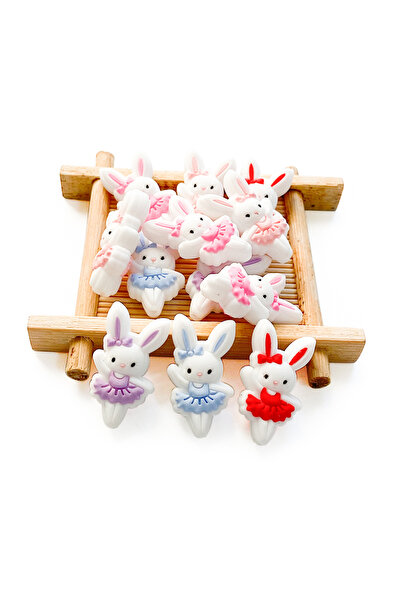 Choice 10pcs mix bead 10pcs Baby Silicone Cartoon Animal New Rabbit Beads Foo...
