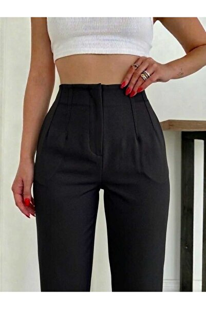 LİNDALİNA TEKSTİL Pantaloni din material textil pentru femei, slim fit ZR, cu...