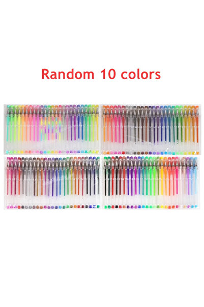 Choice3 مجموعة أقلام جل عشوائية من 10 ألوان، 100/5 قطع، 100 قلم جل ملون لتلوي...