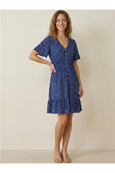 Victor and Jane Women's Abstract Printed Mini Dress with V-Neck