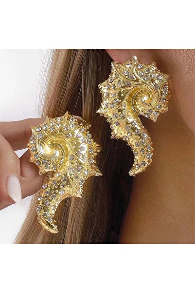 MU&ME BOUTİQUE Earrings with Stones Zra Model with Zircon Stones