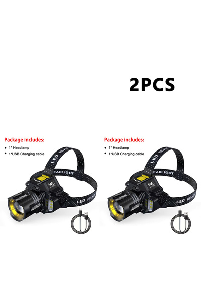 Choice1 2PCS Powerful LED Headlamp Motion Sensor Headlight 18650 Rechargeable...
