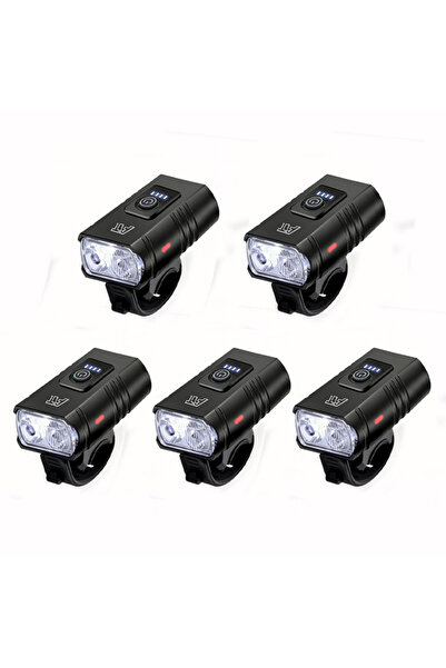 Choice6 مصباح أمامي للدراجة BK02-5 قطع LED قابل لإعادة الشحن بمنفذ Type-C، مص...
