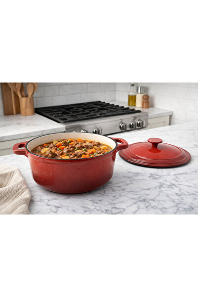 OEM Εμαγιένιστο μαντεμένιο κατσαρολάκι με καπάκι 22 εκ. (3.2 λίτρα)