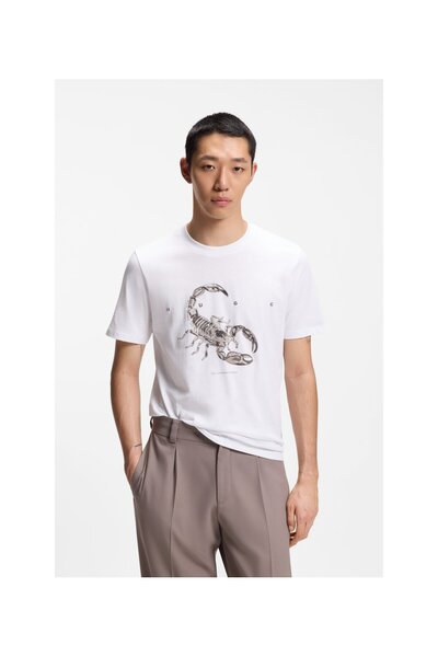 HUGO Logolu Pamuk T-shirt