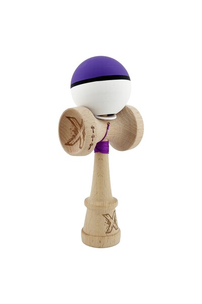Cyrax Kendama X Original, Șnur 62/65 cm S Bicolor Violet/Alb