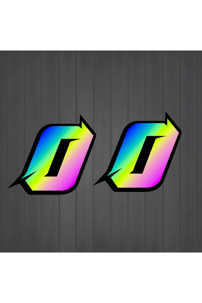 Choice19 Height 5cm 2PCS Rainbow 0 ISGTDRM 2PCS Motorcycle Racing Arabic Numb...