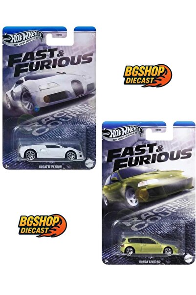 HOT WHEELS Fast and Furious - Racing Course Honda Civic EG - Bugatti Veyron