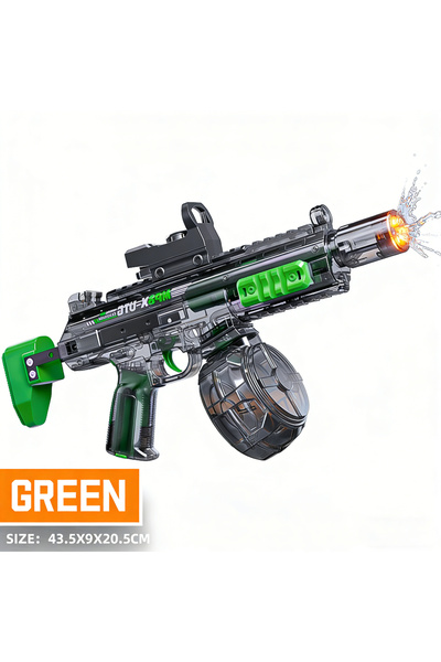 Choice6 مسدس ماء كهربائي MP5K أخضر مع محاكاة للإطلاق والارتداد، ألعاب مائية ل...
