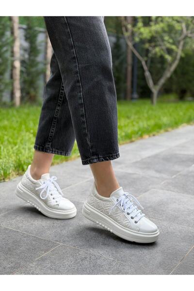 DİVA Λευκή σόλα με καπιτονέ, καθημερινά αθλητικά παπούτσια