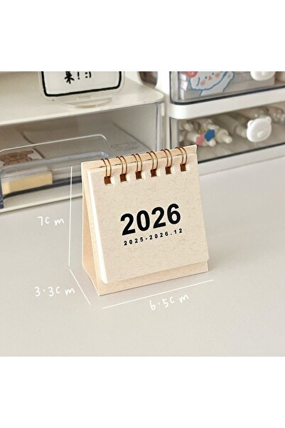 Choice1 Calendar White 2026 Mini Simple Desk Calendar - Creative Spiral-Bound...