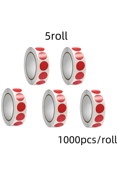 Choice1 red-5roll 1000 PCS Color Dot Label Sticker Classification Mark Coated...