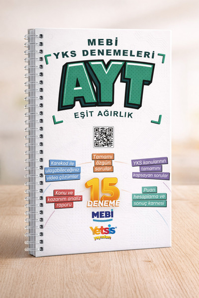 Yetsis Yayınları AYT MEBİ Eşitağırlık 15 Deneme Sınavı Kitabı, 2026 Güncel Ba...