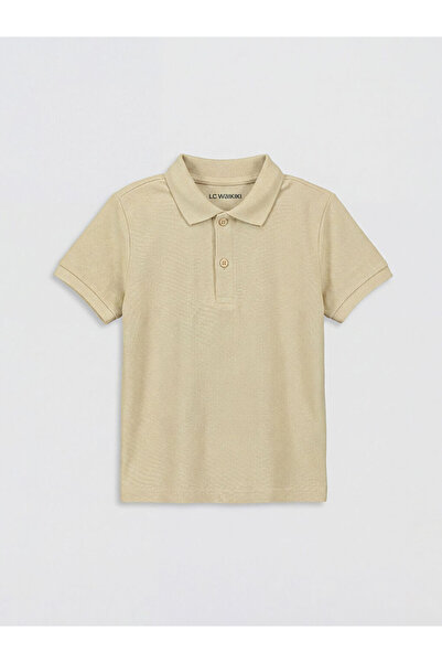 LC Waikiki Beige Polo Collar Boys' T-Shirt