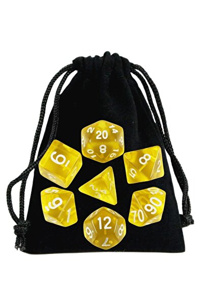 Choice YELLOW DND Dice Polyhedral Dice RPG High Quality Transparent Dice Game...