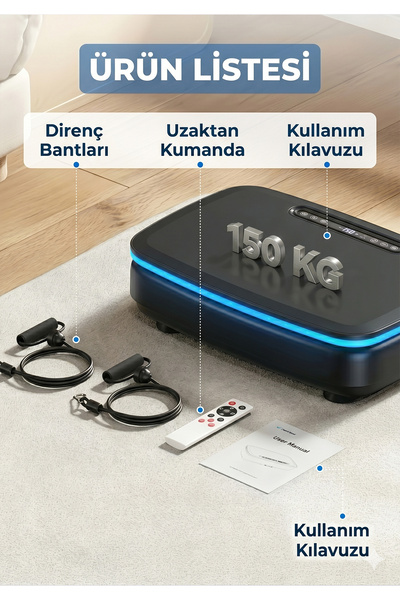 ROBO Vibrofitto PRO Titreşimli Egzersiz Aleti Ambiyans Led Işık Ultra Güçlü