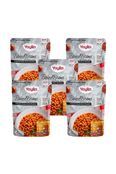 Yayla Yemek Hazır Baked Beans Domates Soslu Kuru Fasulye 400 g x5