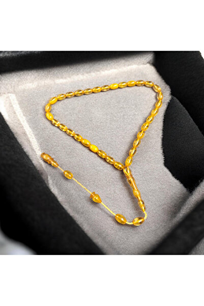 İnan Tesbih Mini Size Ankle Length Barley Cut Amber Stress Rosary