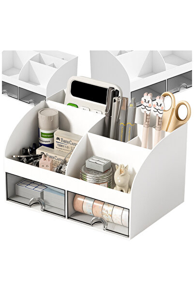 OEM/ODM Οργανωτής γραφείου, 6 θήκες, 2 συρτάρια, πλαστικό φιλικό προς το περι...