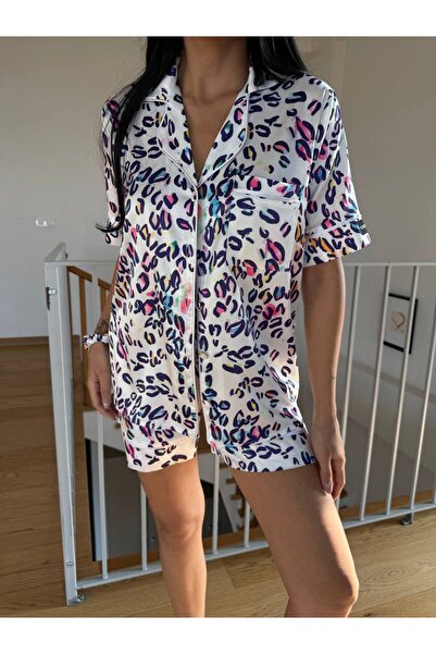delis Γυναικείο σετ πιτζάμες δύο τεμαχίων, με κουμπιά – 2500089, Λεοπάρ Ουράν...
