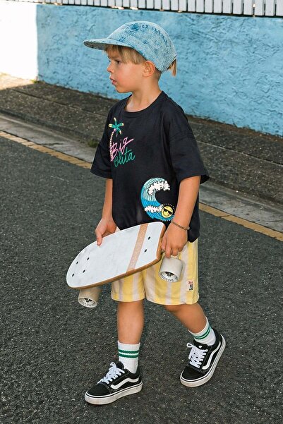 Monila Σετ για αγόρια με βαμβακερό μπλουζάκι με στάμπα και σορτς