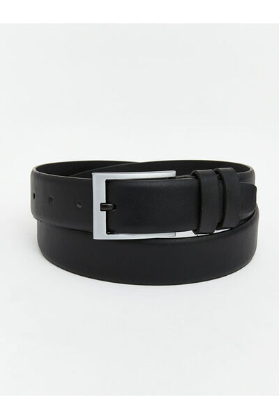 LC Waikiki Black Leather Look Men's Belt