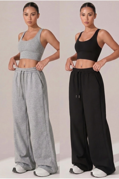 DAXİS Sportwear Company 2-Piece Women's Baggy Relaxed Fit Loose Sweatpants