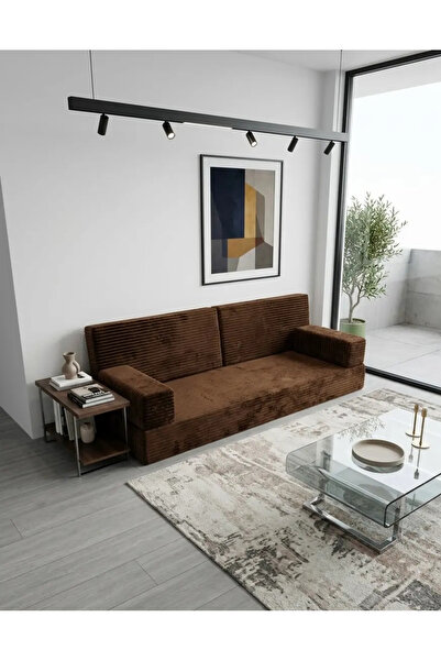 BAKIRÖZÜ HOME Premium Fitilli Kadife Kumaş, Modüler Dinlenme Koltuğu , Yer Ya...
