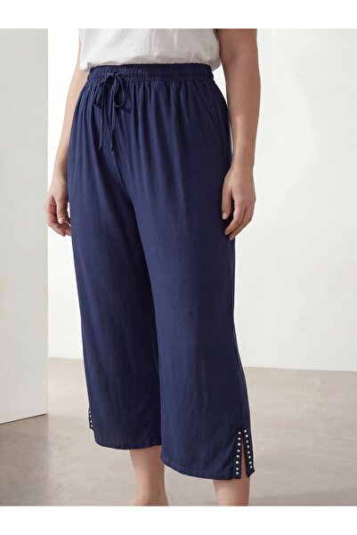 RMG Γυναικείο μεγάλο μέγεθος με σχέδιο πέτρας και σκισίματα στα πόδια, σε μπλ...