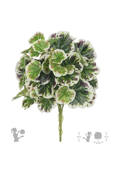 Roberto Rossi Tufa artificiala Muscata verde cu alb D35xH40 cm cu protectie UV