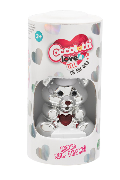 Coccolotti Sevdiğini Söyle Konuşan Ayıcık Metalik Gümüş – Ses Kaydeden & Tekr...